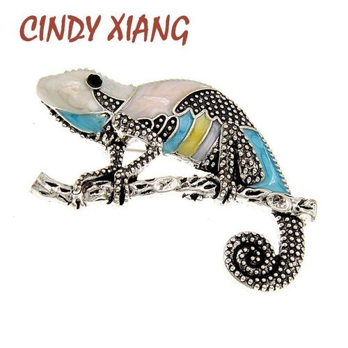 Broches En Émail Pour Femmes, Bijoux De Haute Qualité, En Forme De Lézard, Caméléon, Gecko, Antique, Argent, Nouvelle Collection 2021
