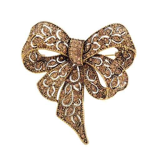Broche À N¿Ud Papillon En Strass Pour Femme, Grande Broche Noire, Vintage, Mode, Bijoux, Accessoires D'hiver