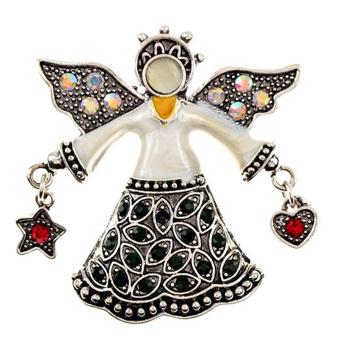 Broche D'ange En Strass, Bijoux Vintage En Émail Opale, Style Rétro, Pour Femmes Et Hommes, Broche De Haute Qualité, Nouveauté 2021