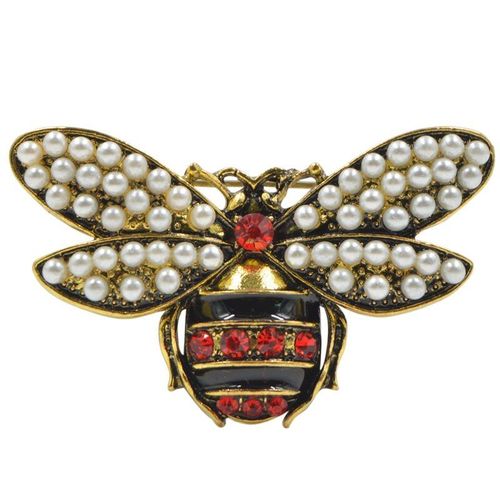 Broche Abeille En Strass Pour Femmes, 2 Couleurs Au Choix, Bijoux Vintage, Broche Insecte, Haute Qualité