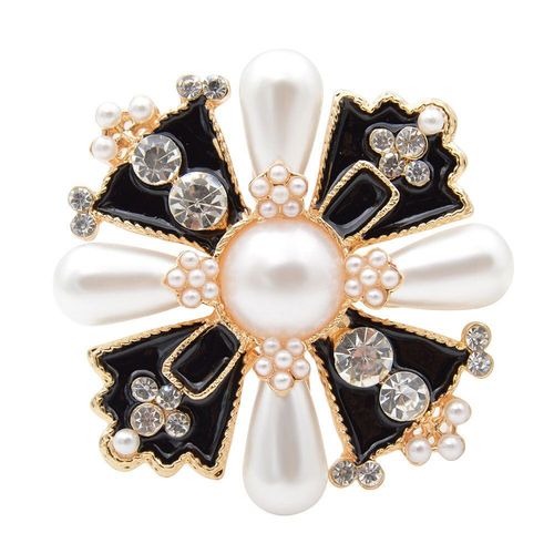 Broches Croisées En Strass Et Perles Pour Femmes, Bijoux De Style Baroque, Accessoires Pour Manteau D'hiver, Corsage