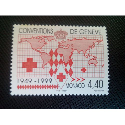Timbre Monaco Yt 2188 50 Ans Convention De Genève 1999 ( 0010305 )