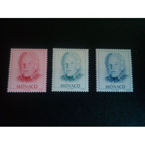 Timbre Monaco Yt 2182 - 83 - 84 Prince Rainier Iii (1923-2005) 1998 ( 0010305 )