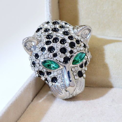 Broche En Forme De Tête De Léopard Pour Hommes Et Femmes, Bijoux Élégants En Cristal, Accessoires Étincelants, Cadeaux