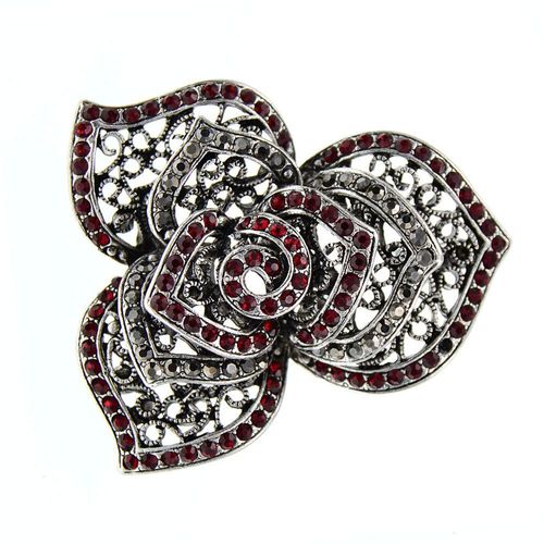 Broche En Strass, Camélia, Fleur, Vintage, 4 Couleurs Disponibles, Bijoux Creux, Style Vintage