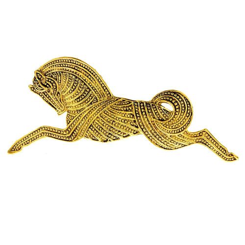 Broche Cheval De Course Vintage Pour Femmes Et Hommes, Jolie Broche Animal En Métal, Manteau De Fête, Accessoires Bijoux 2 Couleurs