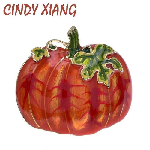 Broche Citrouille De Thanksgiving Pour Femmes Et Enfants, En Métal Doré, Émail, Plante, Costume, Bijoux Amusants