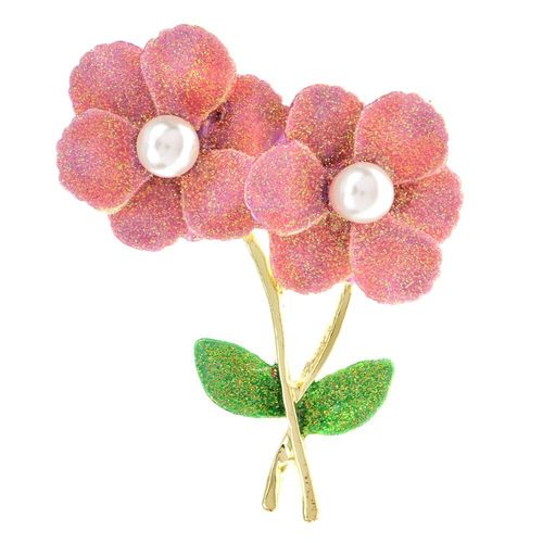 Broches En Poudre De Fleur Pour Femmes, Émail Or, Bijoux De Fête De Mariage, Beauté, Perle, Bureau, Haute Qualité, Nouvelle Collection