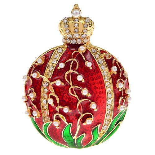 Broches En Forme De Grenade Pour Femmes Et Hommes, En Émail, Avec Strass, Mignon, Design Couronne, Perle, Fleur, Nouvelle Collection