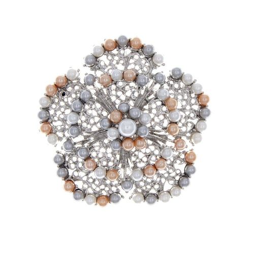 Broches En Strass Et Fleurs Perlées Pour Femmes, Vintage, Élégantes, Bijoux De Mariage, 2 Couleurs Disponibles, Cadeau Disponible