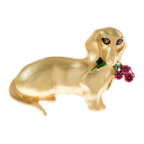Broche En Métal Pour Animal De Compagnie, Jolie Broche En Émail, Pour Femmes Et Hommes Amoureux, Cadeau De Nouvel An