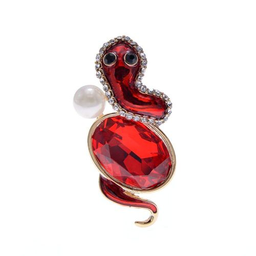 Broche Serpent En Cristal, 4 Couleurs Au Choix, Jolie Broche En Émail Animal, Bijoux À La Mode, Petite Broche Pour Femmes, Bon Cadeau