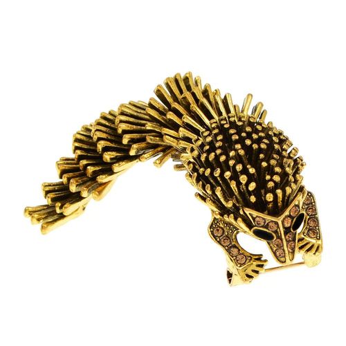 Broches En Argent Et Or Pour Femmes, Nouvelle Collection, Vintage, Animal Vif, Queue Mobile, Strass, Accessoires, Bijoux Pour Enfants