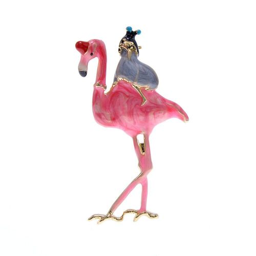 Broche En Forme De Flamand Rose Pour Fille, Belle Épingle En Forme D&#39oiseau, 2 Couleurs Disponibles, Bijoux Pour Enfants, Accessoires D&#39hiver, Nouveau Design