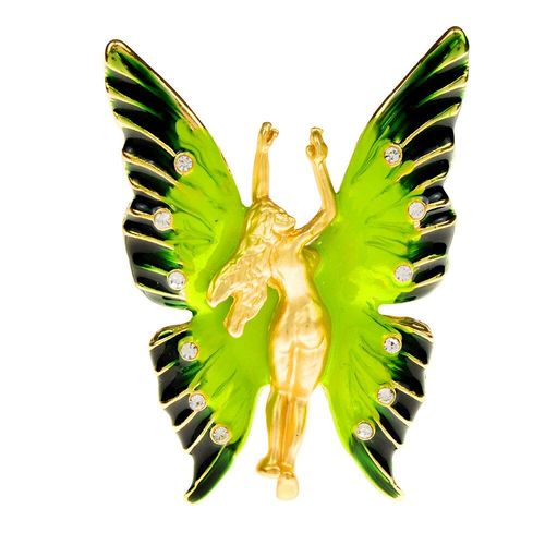 Broches Papillon Et Ange En Métal Doré Pour Femmes, Bijoux Vintage, À La Mode, Design Animal