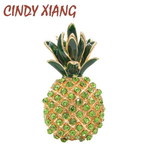 Broche Ananas En Émail Pour Femmes, Couleur Verte, Strass, Mode D'été, Livraison Directe, Nouveau Cadeau 2018