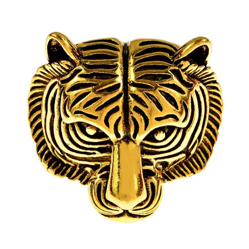 Broche Vintage En Métal Pour Hommes Et Femmes, Broche En Forme De Tête De Tigre, Animal Mignon, Accessoires, 2022
