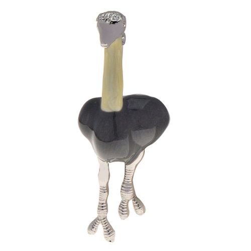 Broche D'autruche En Alliage, 3 Couleurs, Pour Femmes Et Hommes, En Émail, Mignon, Animal, Flamand Rose, Bijoux Cadeaux, Nouvelle Collection