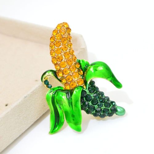 Broche Avec Strass, Plante En Cristal, Fleur, Pour Pull, Chemise, Accessoires Bijoux En Émail, Hiver
