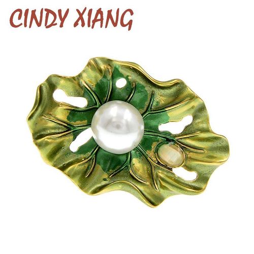 Broches De Couleur Verte En Feuille D'émail Pour Femmes, Nouvelle Collection Printemps-Été, Bijoux Élégants De Haute Qualité