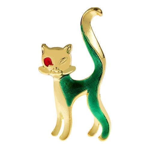 Petites Broches En Émail Pour Femme, Mignon Chat, Animal, Bijoux Mode Plaqué Or, Accessoires De Manteau À La Mode