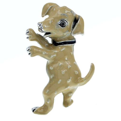 Broches Chien En Émail Pour Femmes, En Métal Argenté, Animal Mignon, Décontracté, Fête, Bureau, Cadeaux De Haute Qualité, Nouvelle Collection