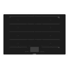 Table de cuisson à induction Bosch Serie | 8 PXY801KW1E - 4 plaques de cuisson - Niche - largeur : 78 cm - profondeur : 50 cm - lueur rouge - noir