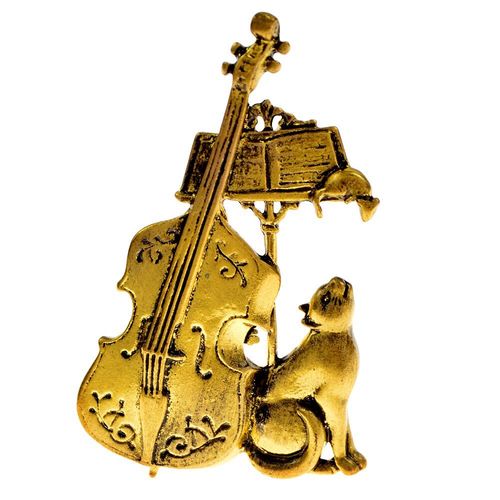 Broches De Guitare En Métal Pour Femmes Et Hommes, 2 Couleurs, Vintage, Punk, Animal Mignon, Bijoux Cadeau De Noël