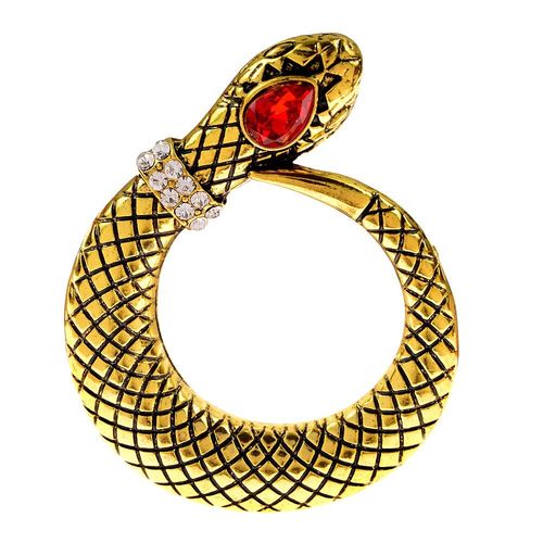 Broche ¿Il Serpent À Strass Rouge, Broches À Revers Pour Femmes Et Hommes, Vintage, Animal Cobra, Accessoires Bijoux