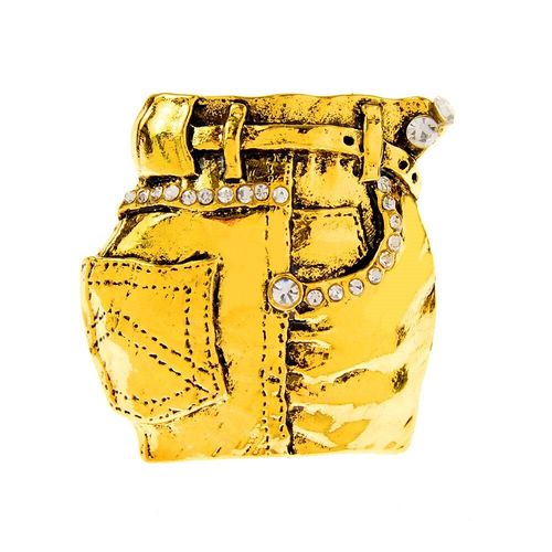 Broche En Jean Vintage Créative, Accessoire De Mode En Strass, Mignon Et Amusant, Nouveauté 2021