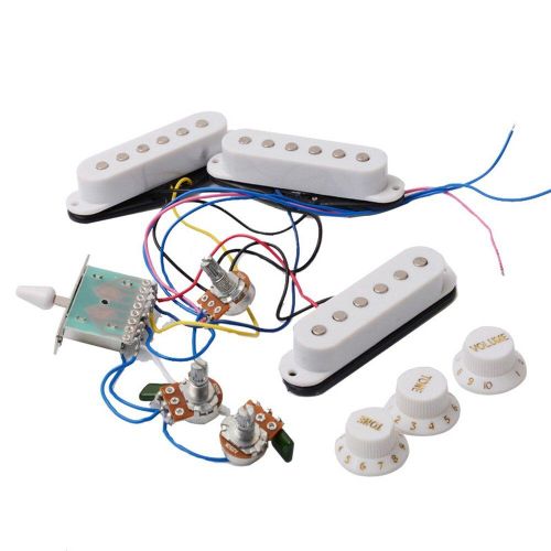 Ligne Complète De Câblage Pour Micro Guitare Électrique, 1x Bouton De Volume 1x Bouton De Tonalité 2x Interrupteur À 5 Voies 2t1v Sss Pour Strat
