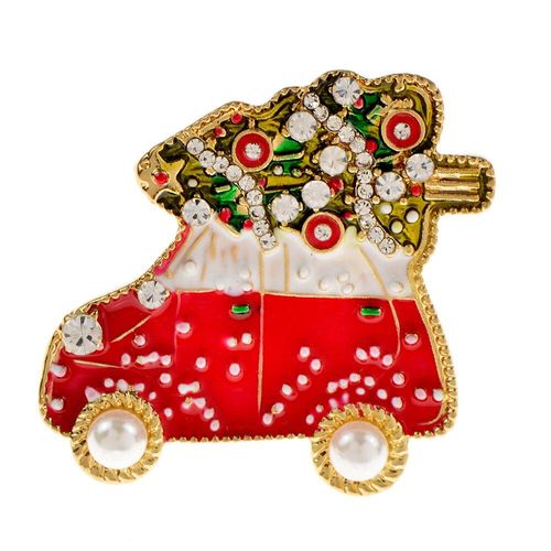 Broche De Voiture Strass En Émail, Broche Arbre De Noël, Mode Style Bonbon, Bijoux Nouveau 2021 Broches Haute Qualité, Bon Cadeau