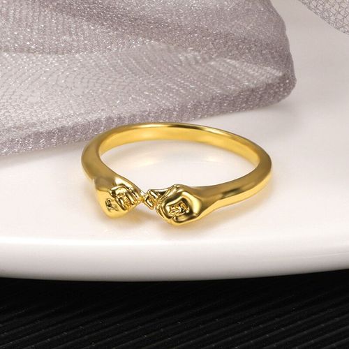 Bague Main Dans La Main En Acier Inoxydable Pour Femmes Et Hommes, Bijou De Charme, De Personnalité, Punk, Gothique, Hip Hop, Cadeau