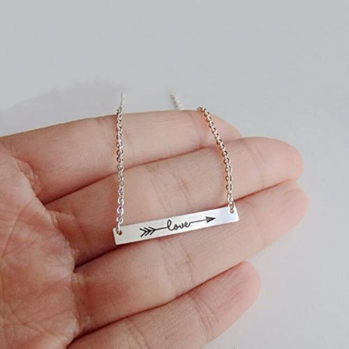 Collier Minimaliste En Forme De Flèche Pour Femmes, Couleur Or Rose, Argent, Anniversaire, Noël, Fête Des Mères, Mariage, Cadeau De Saint Valentin