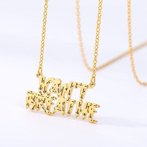 Collier Avec Pendentif En Acier Inoxydable, Hip Hop, Je Ne Peux Pas Respirer, Inspiration, Massage, Black Lives Matter