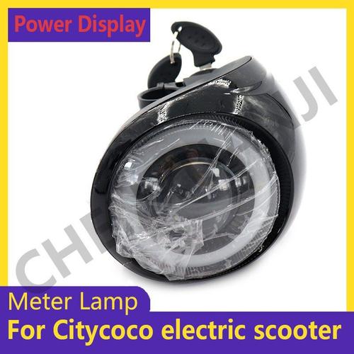 Pour Citycoco Scooter Électrique Oeil D'ange 48v Vitesse Compteur De Puissance Accessoires Phare Corne Clé Kit De Verrouillage Électrique