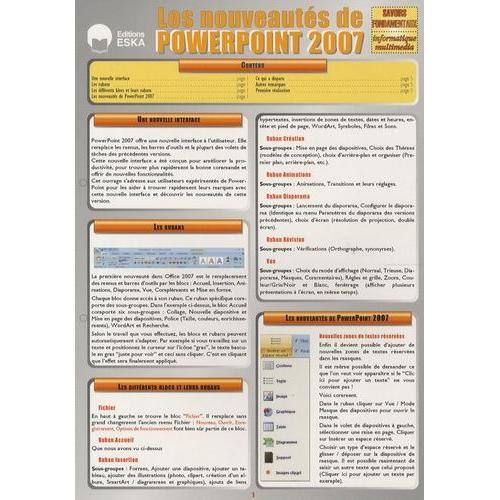 Les Nouveautés De Powerpoint 2007