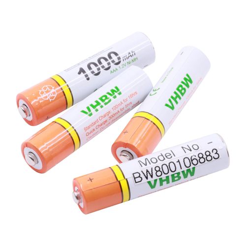 Vhbw 4x Batteries Compatible Avec Samsung Gigaset C610, C610a, C610h, Cl390, Cl390hx Téléphone Fixe Sans Fil (1000mah, 1,2v, Nimh)