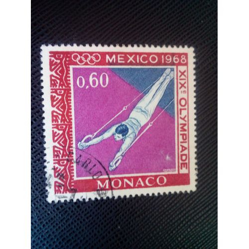 Timbre Monaco Yt 738 Jeux Olympiques Anneaux Fixes 1968 ( 0010305 )