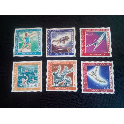 Timbre Monaco Yt 736 A 741 Jeux Olympiques 1968 ( 0010305 )