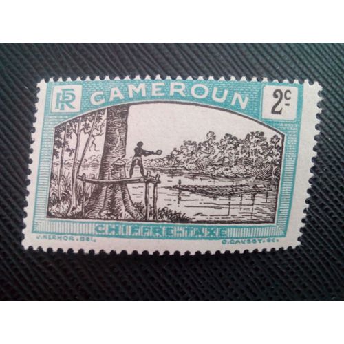 Timbre Cameroun Yt T1 Homme Abattant Un Arbre 1925 ( 0020305 )