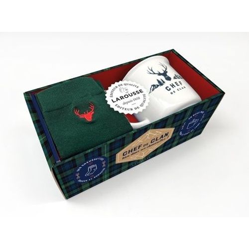 Chef De Clan Bien Dans Ses Chaussettes ! - Coffret Avec Un Mug En Céramique, Une Paire De Chaussettes Et Un Livret