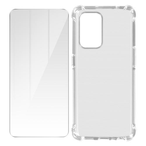 Pack Protection Oppo A94 5g Coque Souple Et Verre Trempé Transparent