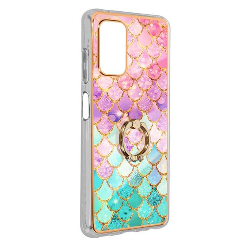 Coque Samsung Galaxy A32 5g Hybride Bague Maintien Motif Écaille Multicolore