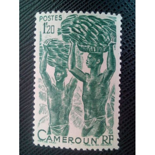 Timbre Cameroun Yt 283 Porteurs De Bananes 1946 ( 0020305 )