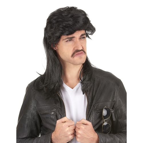 Perruque Mulet Noir Homme