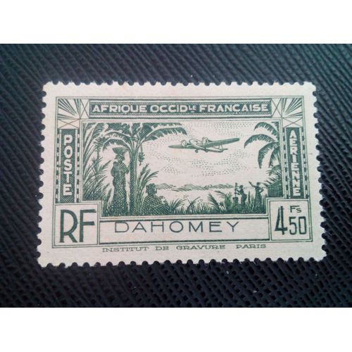 Timbre Dahomey Yt Pa 3 Avion Au-Dessus De La Côte 1940 ( 0020305 )