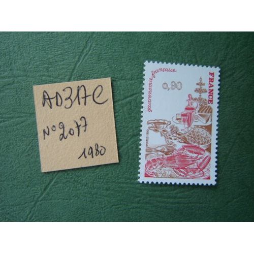 Ad 317 C // Timbre France Neuf 1980 *N°3077 "Gastronomie Française"