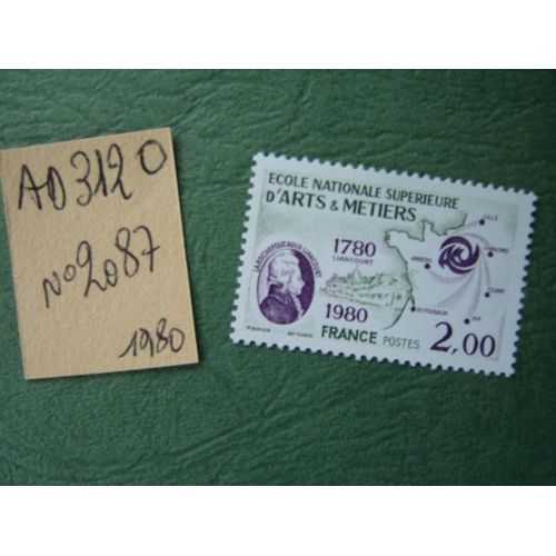 Ad 312 O // Timbre France Neuf 1980*N° 2087"Ecole Nationale Supérieure Des Arts & Métiers