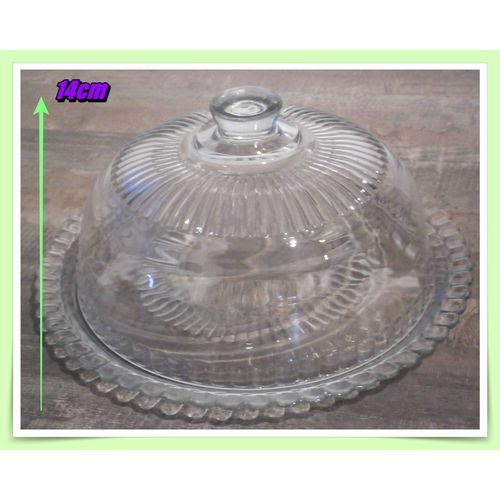 Assiette Plateau Et Cloche En Verre - Arcoroc - Années 70